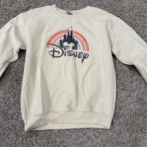 Gildan Cream Sweatshirt with Disney Graphic